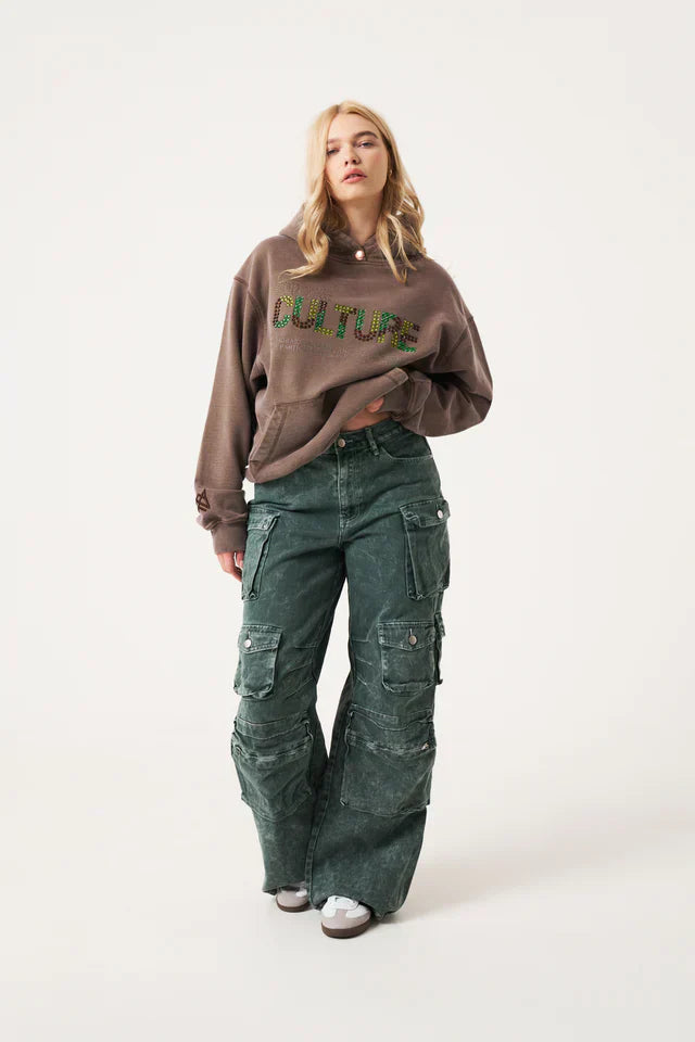 For The Culture Crystal Hoodie - Chocolate Brown