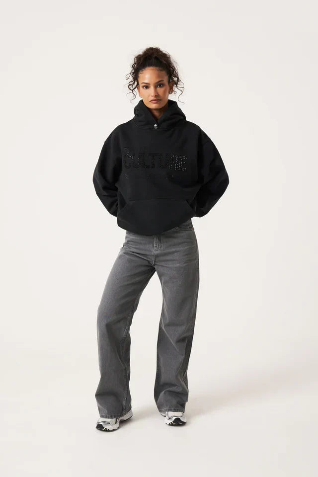 For The Culture Crystal Hoodie - Black