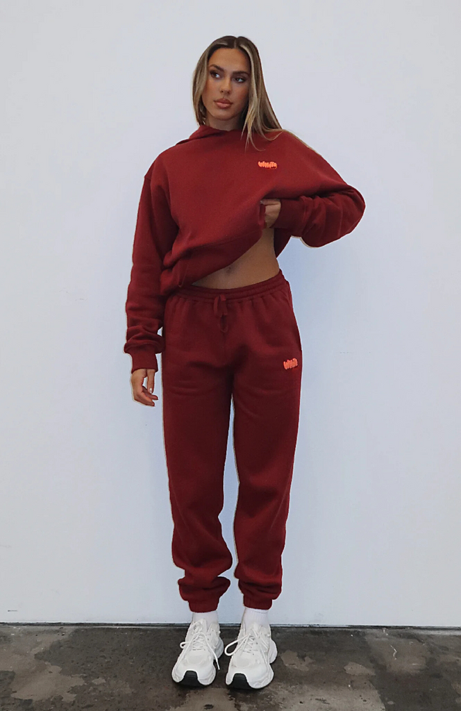 Oversize Hoodie Set - Burgundy