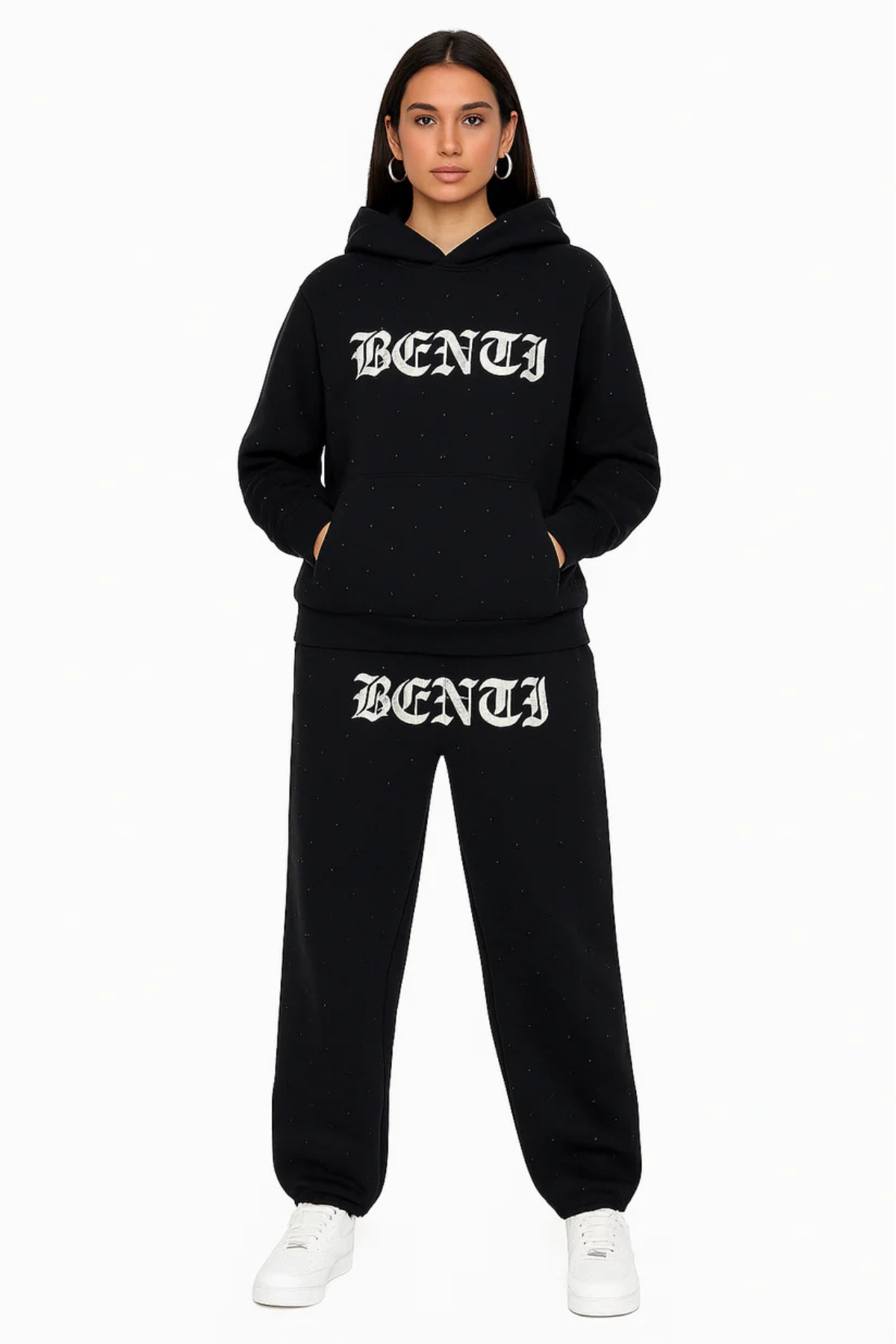 Heavyweight Rhinestone Hoodie Set
