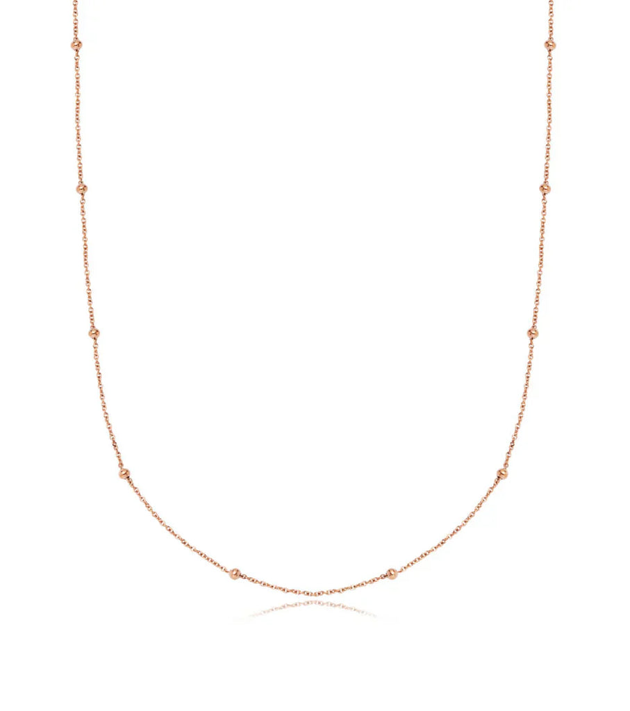 Sphere Chain Necklace (Rose Gold)