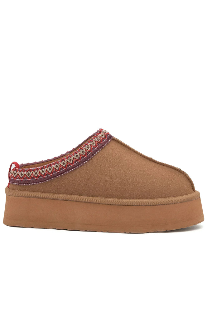 Platform Snug Boots Chestnut