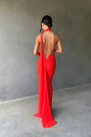Victoria Maxi Dress - Tangerine