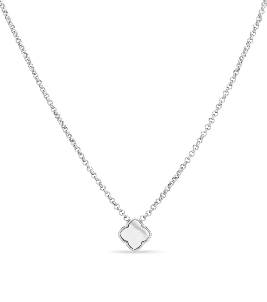 Pearl Clover Necklace (Silver)