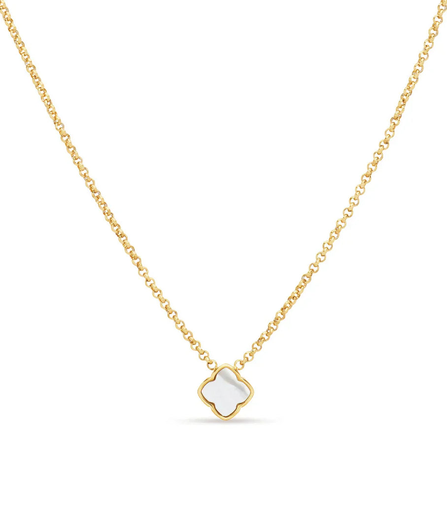 Pearl Clover Necklace (Gold)