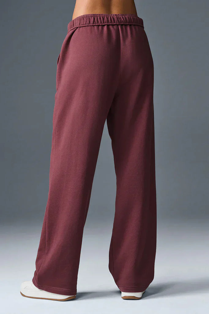 Straight Leg Sweatpant - Burgundy