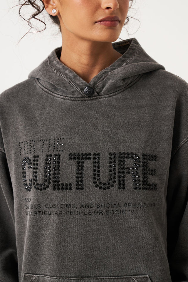 For The Culture Crystal Hoodie - Charcoal