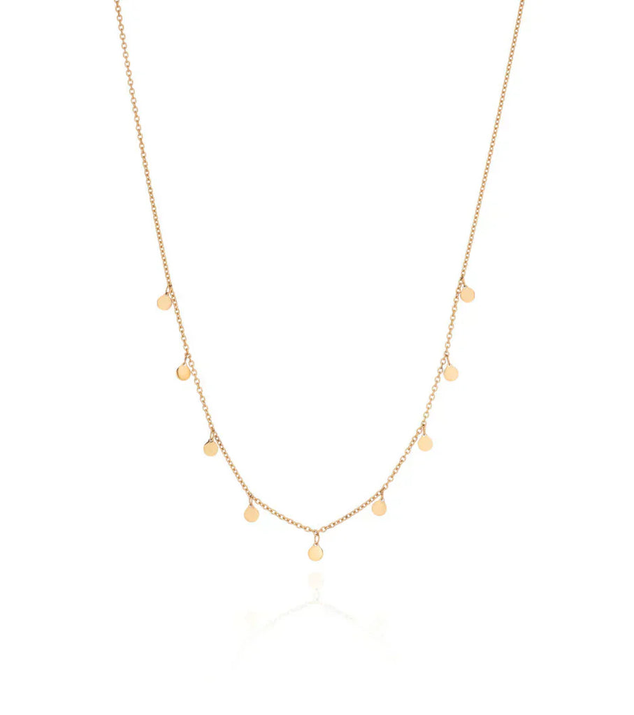 Hanging Disc Necklace (Gold)