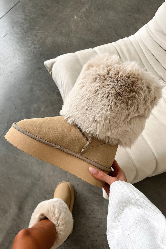 Platform Boots - Sand