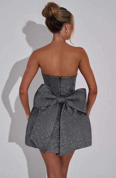 Juliet Mini Dress - Grey Sparkle