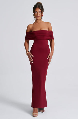 Jessie Maxi Dress - Burgundy