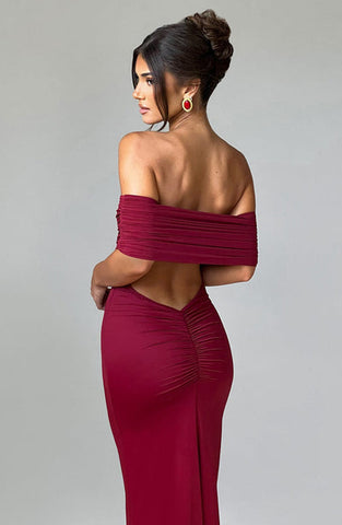Jessie Maxi Dress - Burgundy