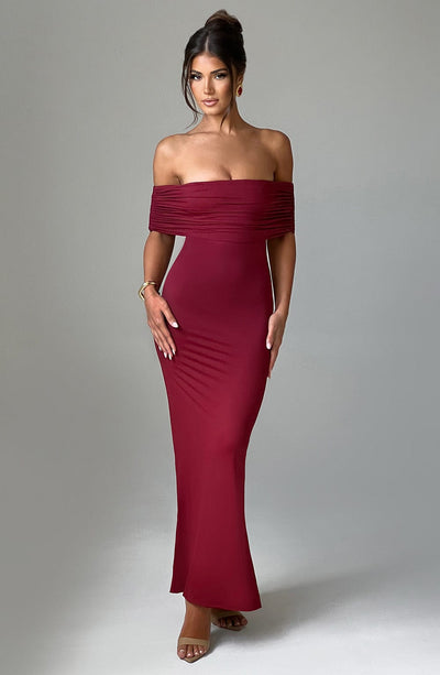 Jessie Maxi Dress - Burgundy
