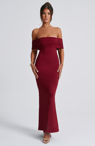 Jessie Maxi Dress - Burgundy