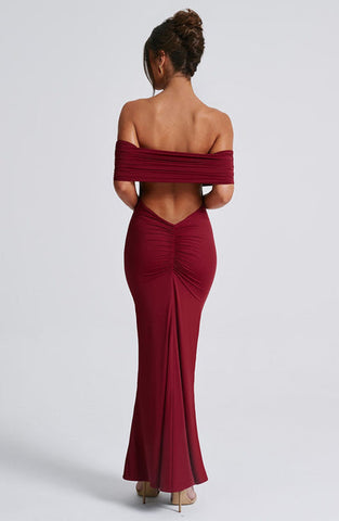 Jessie Maxi Dress - Burgundy