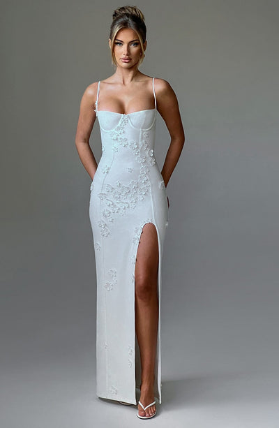 Jayla Maxi Dress - Ivory Lined