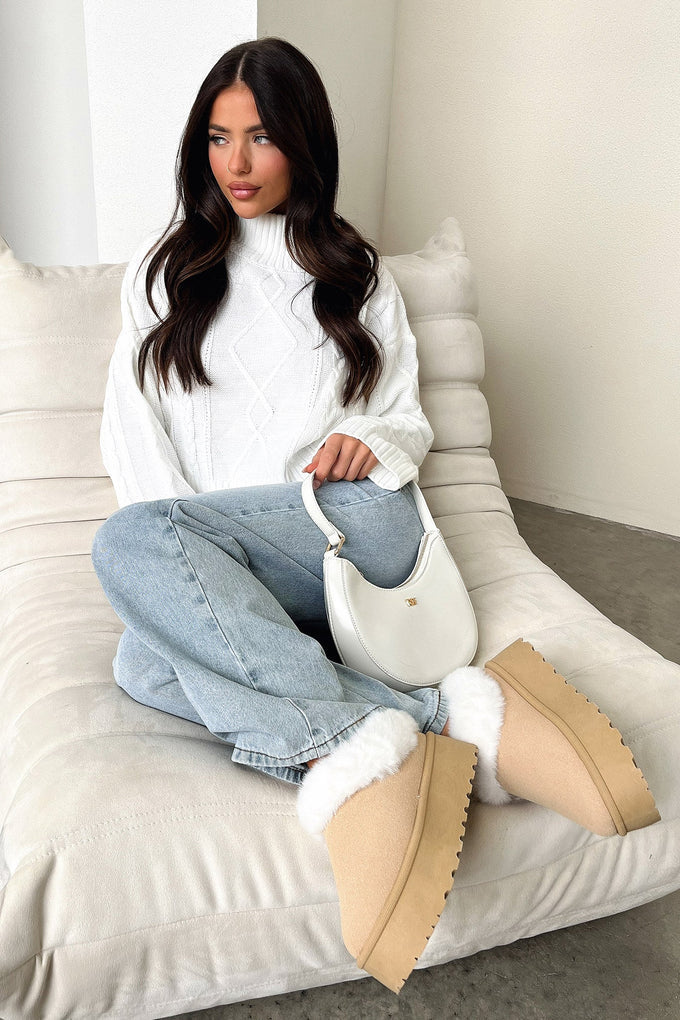 Platform Slippers - Sand