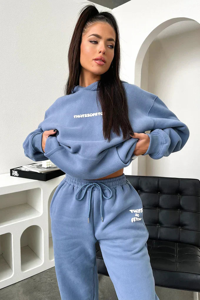 Oversize Hoodie Set - Steel Blue